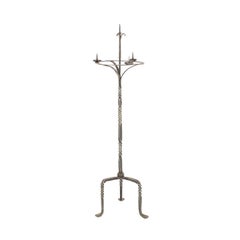 Antique Wrought Iron Candle Stand, circa 1920
