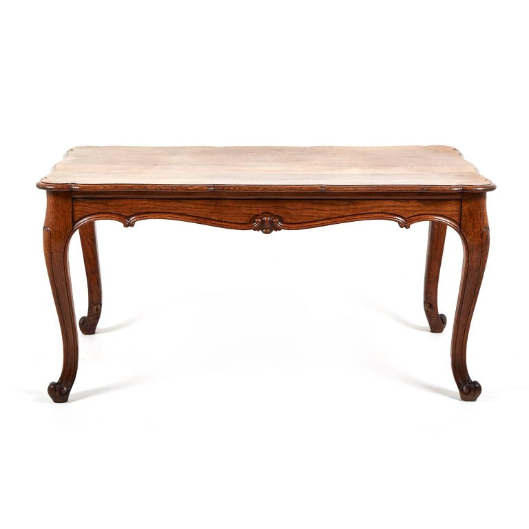Antique Country French Solid Oak Dining Table at 1stDibs