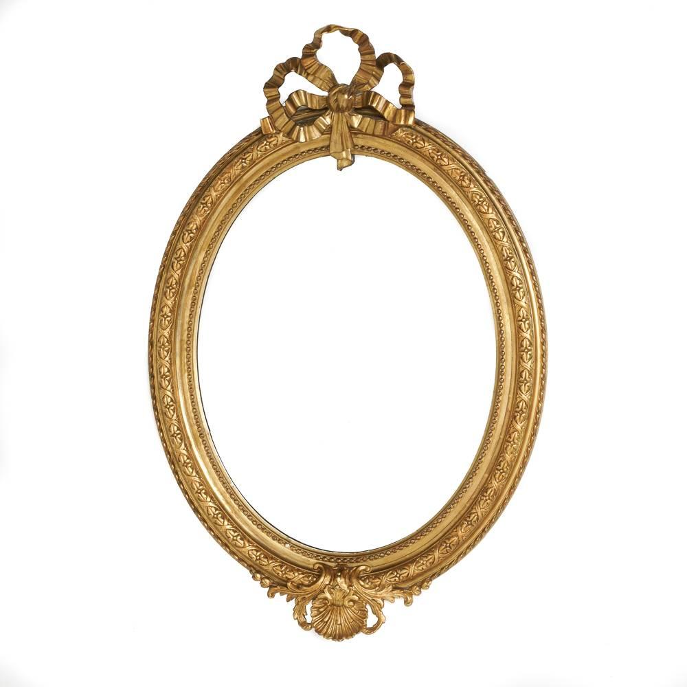Oval Gilt Mirror, circa 1875