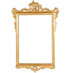 Antique Italian Carved Giltwood Mirror