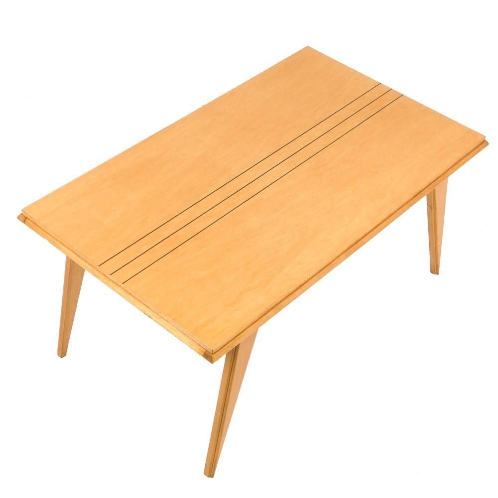 French Mid-Century Modern Satinwood Table, circa 1950
