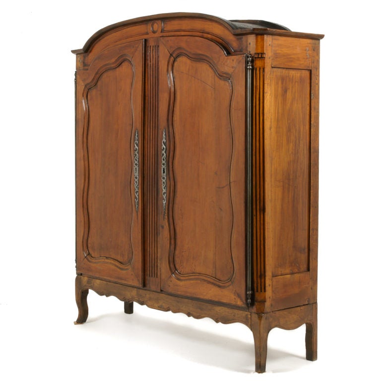 Unusually Short French Cherrywood Armoire At 1stdibs