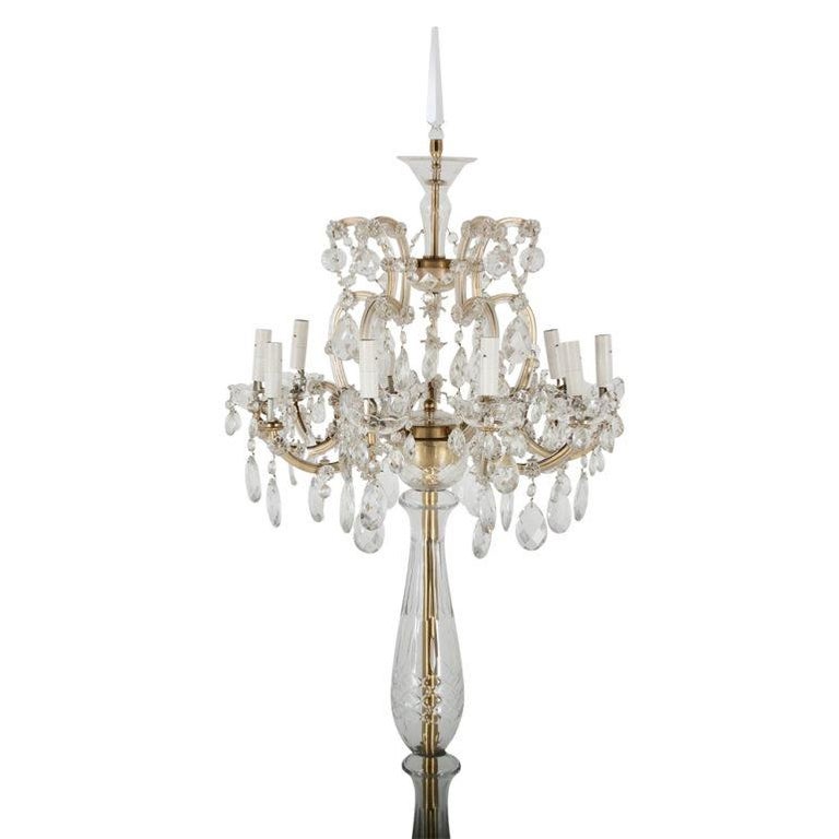 Italian Standing Crystal Chandelier For At 1stdibs Italian Standing Crystal Chandelier In Excellent Condition For Vancouver British Columbia