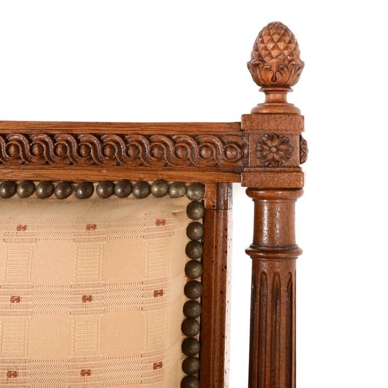 French Louis XVI-Style Carved Walnut Parlour Suite Circa 1910 1