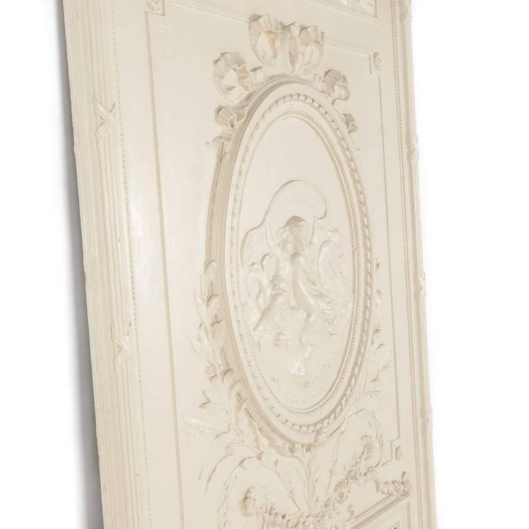 Antique French Trumeau with Mirror from Paris, circa 1880 In Good Condition In Vancouver, British Columbia