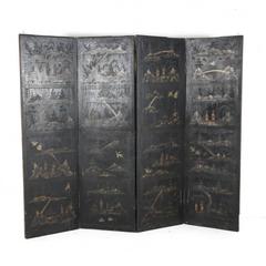 Antique Chinoiserie Screen, circa 1880