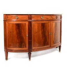 Enfilade de style Louis XVI en acajou du 19ème siècle par la Maison Krieger de Paris