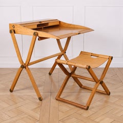 Hermès “Pippa” Folding Writing Desk with Matching Stool