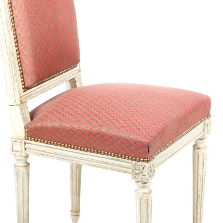French Antique Louis XVI-Style Painted Chairs 1