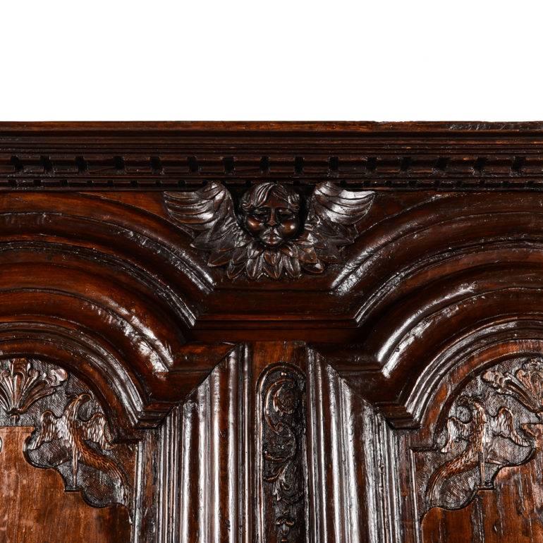 18th Century and Earlier Rare Antique French Armoire Mid-17th Century