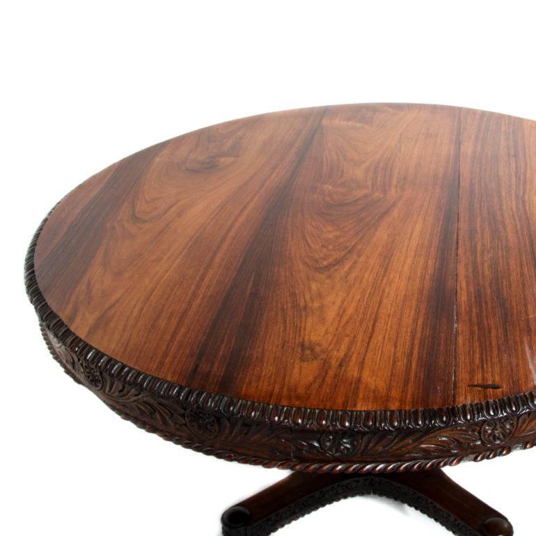 Anglo Raj Highly Carved Anglo-Indian Table