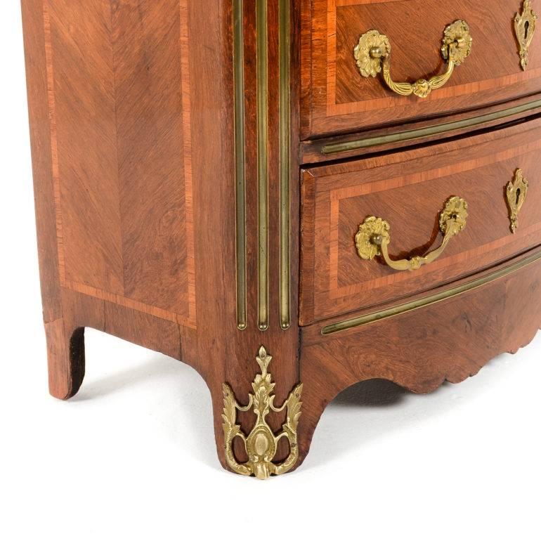French Commode with Inlay, Bronze Mounts in the Transitional Style  Circa 1875 1