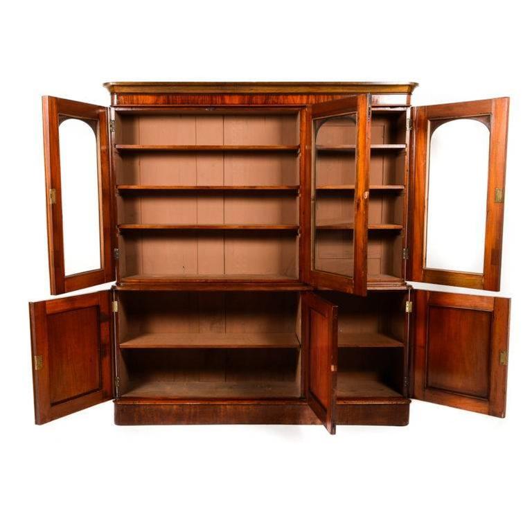 Antique Victorian Mahogany Bookcase at 1stDibs