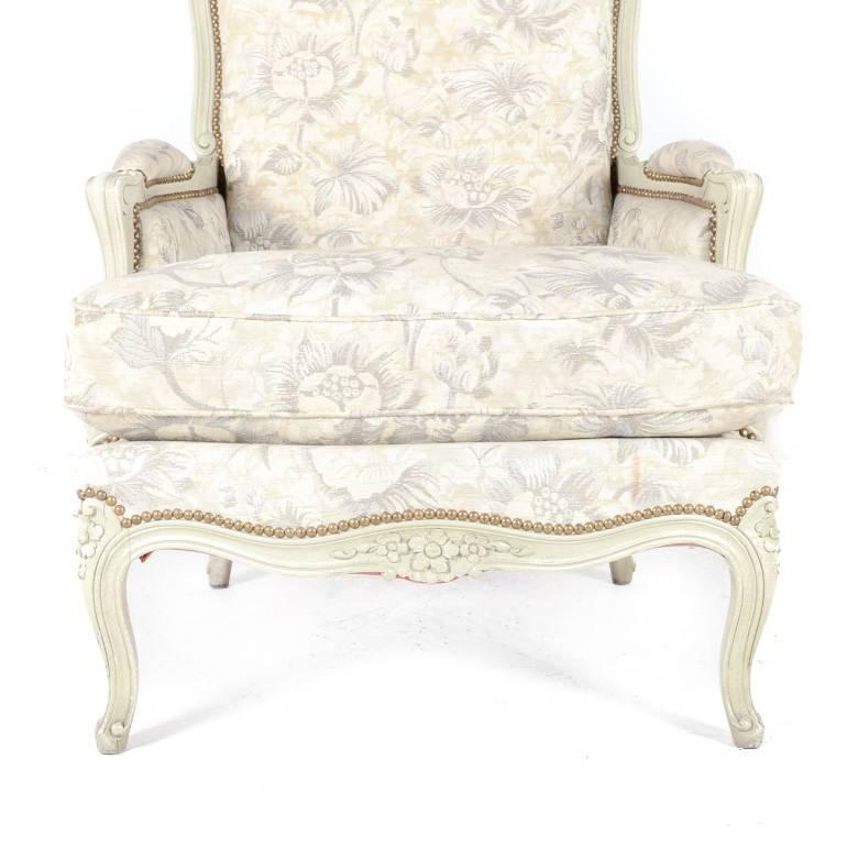 French Louis XV Style Bergere Chairs 2