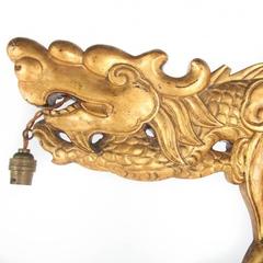 Chinese Vintage Dragon Lamp Circa 1900
