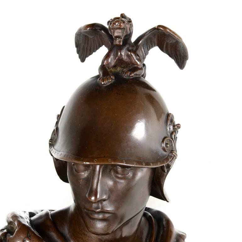 French Solid Bronze ‘Le Courage Militaire’ Statue, 1865 1