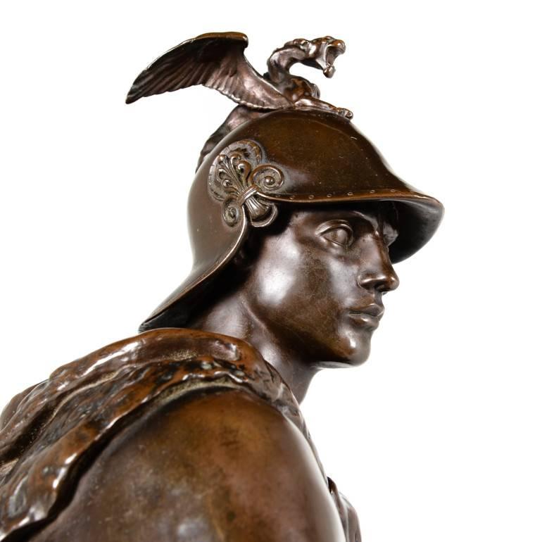 French Solid Bronze ‘Le Courage Militaire’ Statue, 1865 3