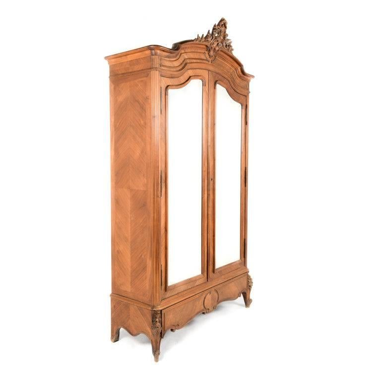 Louis XV Style Armoire from France, 19th Century In Excellent Condition In Vancouver, British Columbia