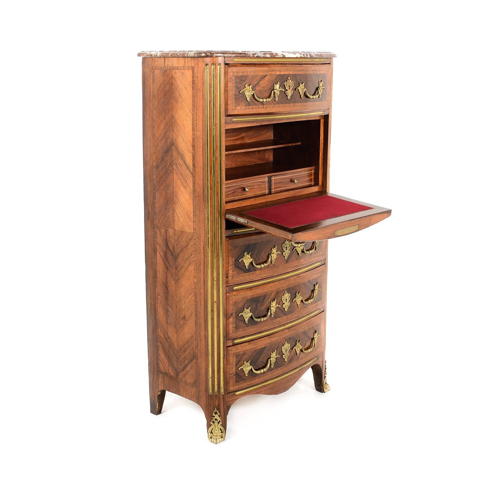 Kingwood Regency Style 19th Century Secretaire