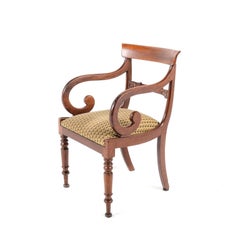 Pair of English Regency-Style Dining Armchairs only, circa 1830