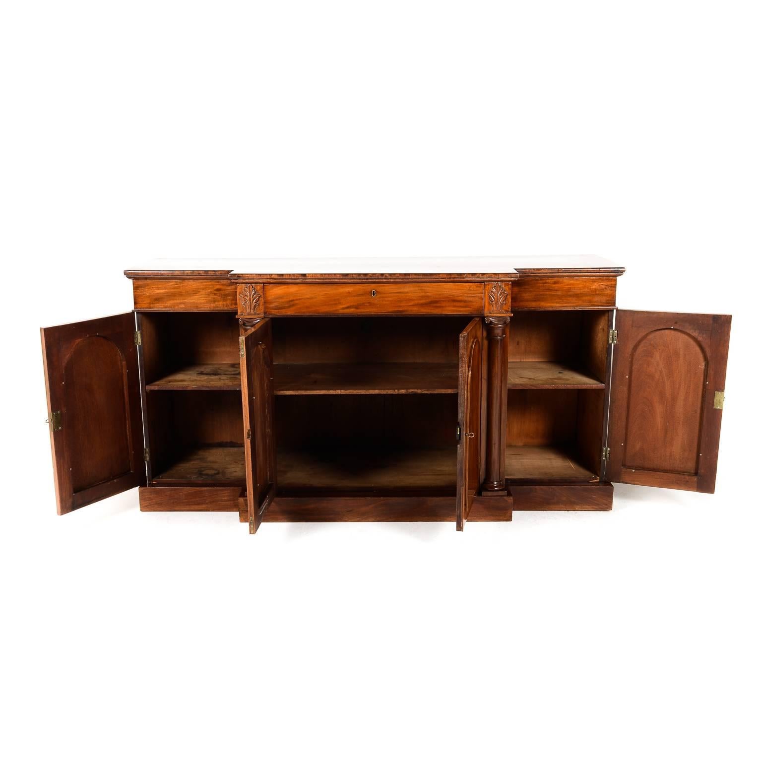 antique breakfront buffet