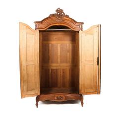 Antique Louis XV-Style Two-Door Armoire