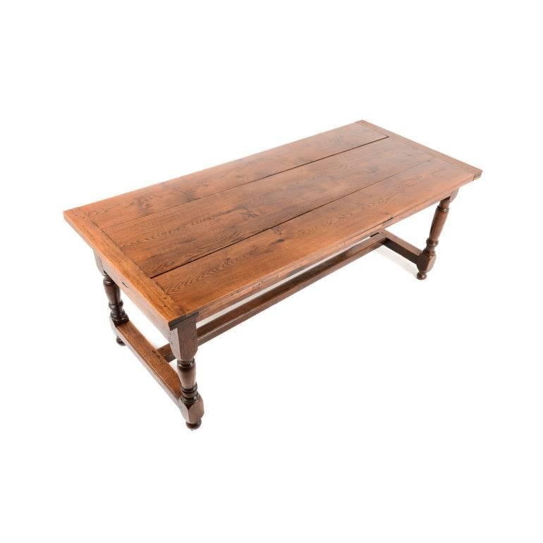 Antique French Oak Farm Table, circa 1900 In Excellent Condition In Vancouver, British Columbia