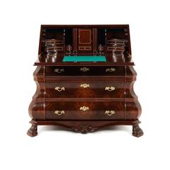 Dutch-Style Bombe Mahogany Drop-Front Desk