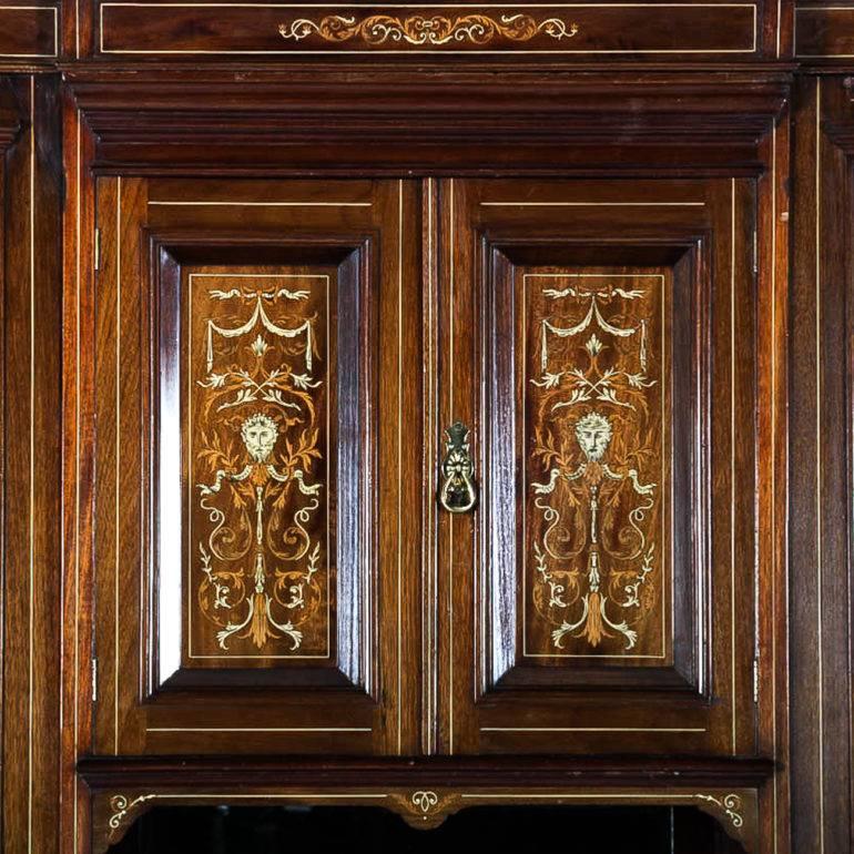 English Edwardian Combination Armoire, circa 1910