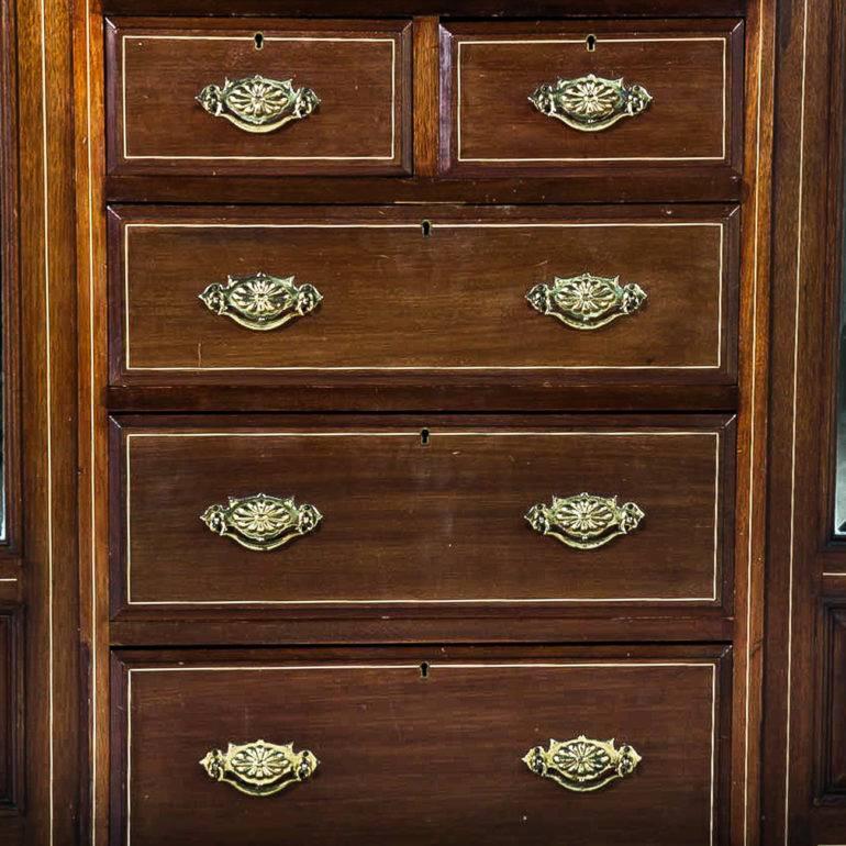 Edwardian Combination Armoire, circa 1910 In Excellent Condition In Vancouver, British Columbia