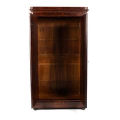 French Flame Mahogany Louis Philippe Two-Door Armoire, circa 1840