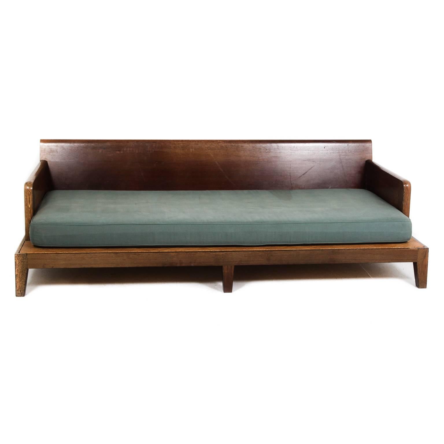 A fabulous example from one of the top French designers in the world today, An original, circa 1980, ‘opium bed’ by Christian Liagre. Liagre is world renowned for his simple design and elegant lines. This piece is from his early works and is