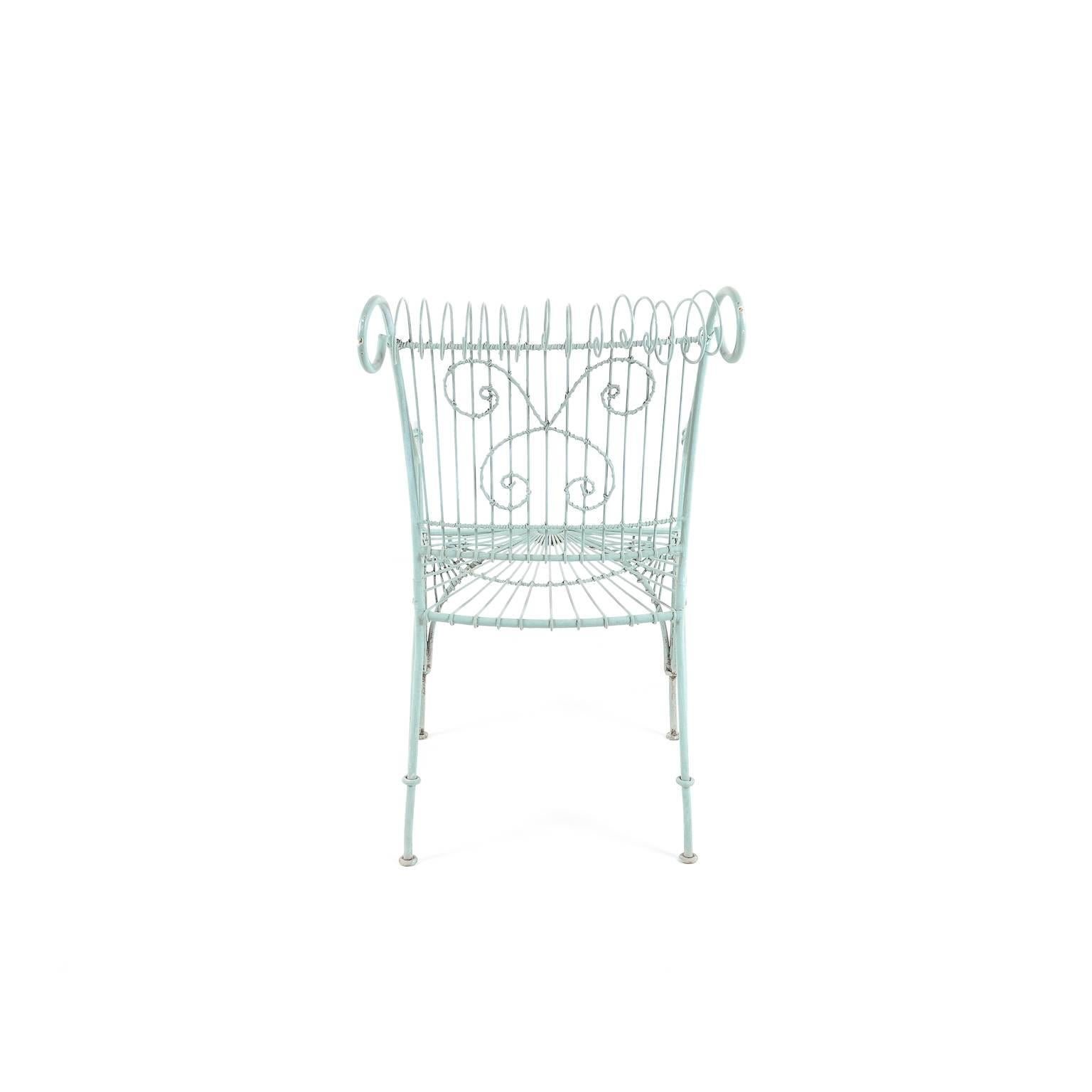 Early 20th Century French Antique Wrought Iron Patio Chairs, circa 1930, from Paris