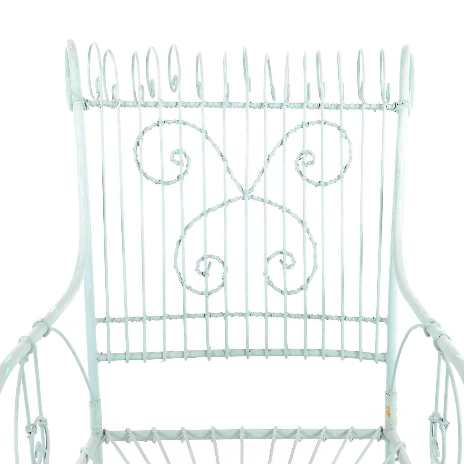 French Antique Wrought Iron Patio Chairs, circa 1930, from Paris 1