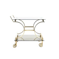 Mid-Century Modern French Bar Cart in the Manner of Maison Charles, circa 1960