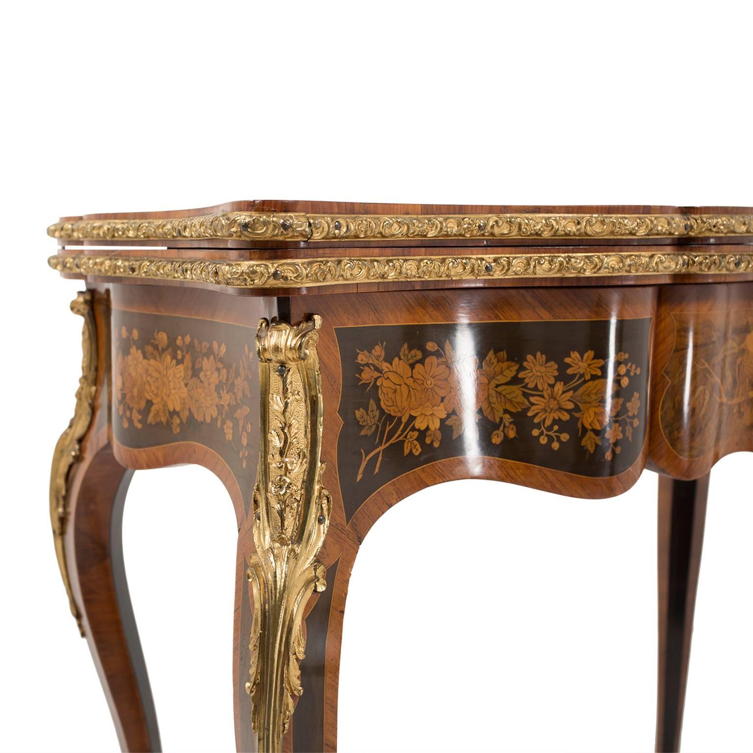 19th Century French Louis XV Revival Highly-Inlaid Games signed 