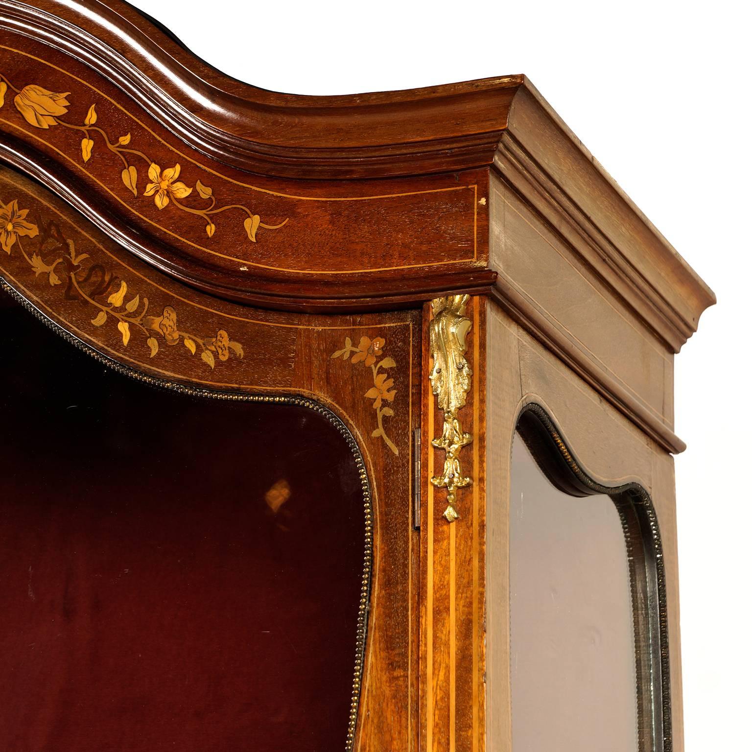 19th Century Antique English Inlay Cabinet