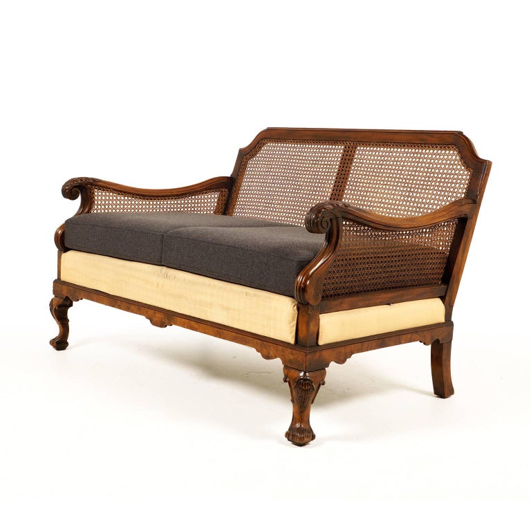 Vintage French Cane Sofa at 1stDibs