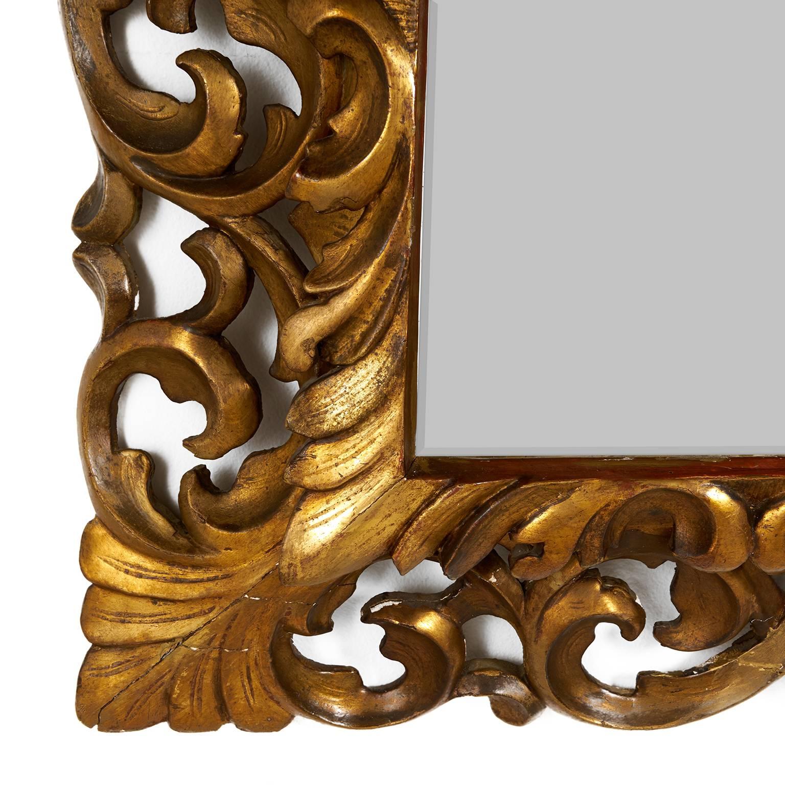 Carved French Giltwood Mirror