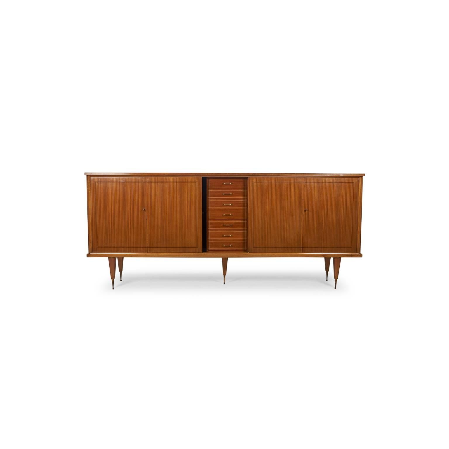 Etched Mid-Century Modern French Sideboard