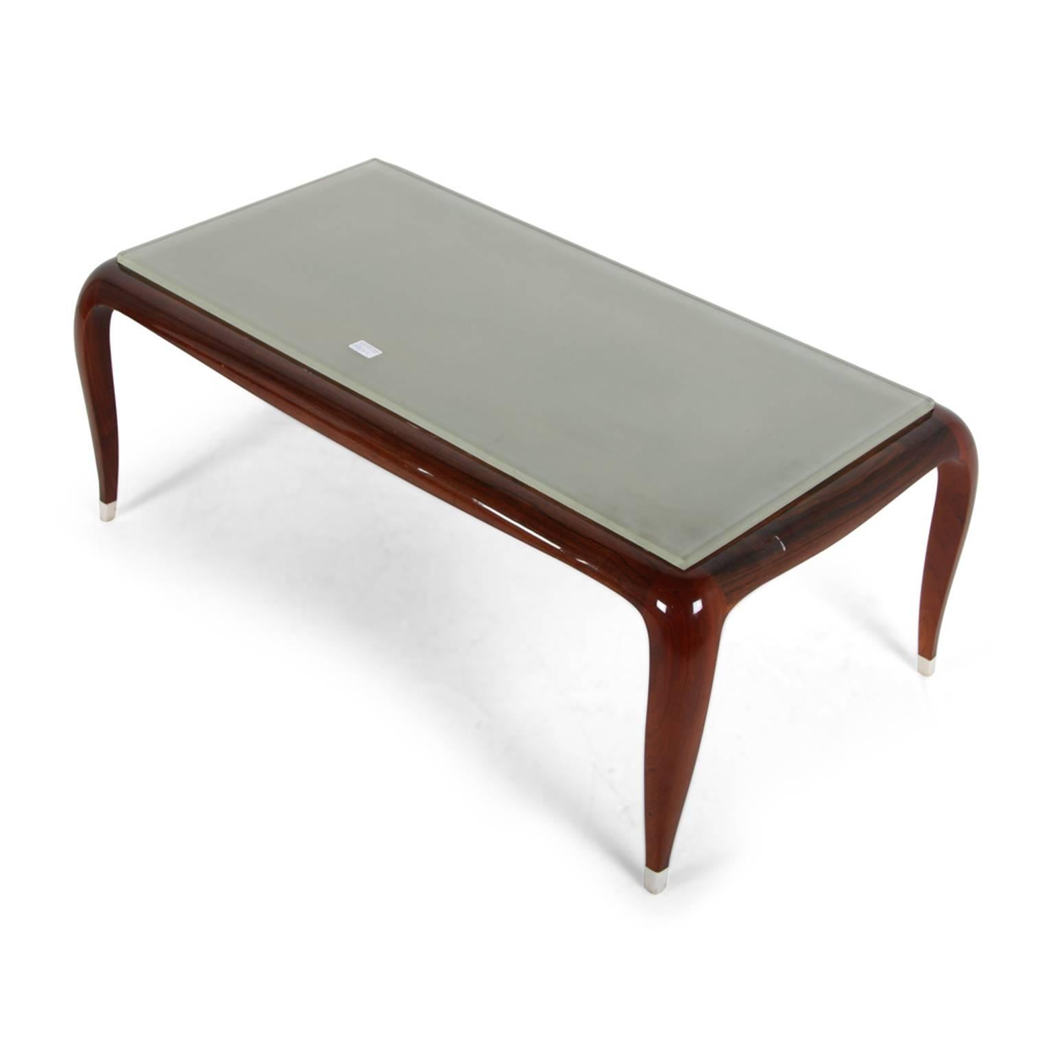 Etched French Art Deco Coffee Table 