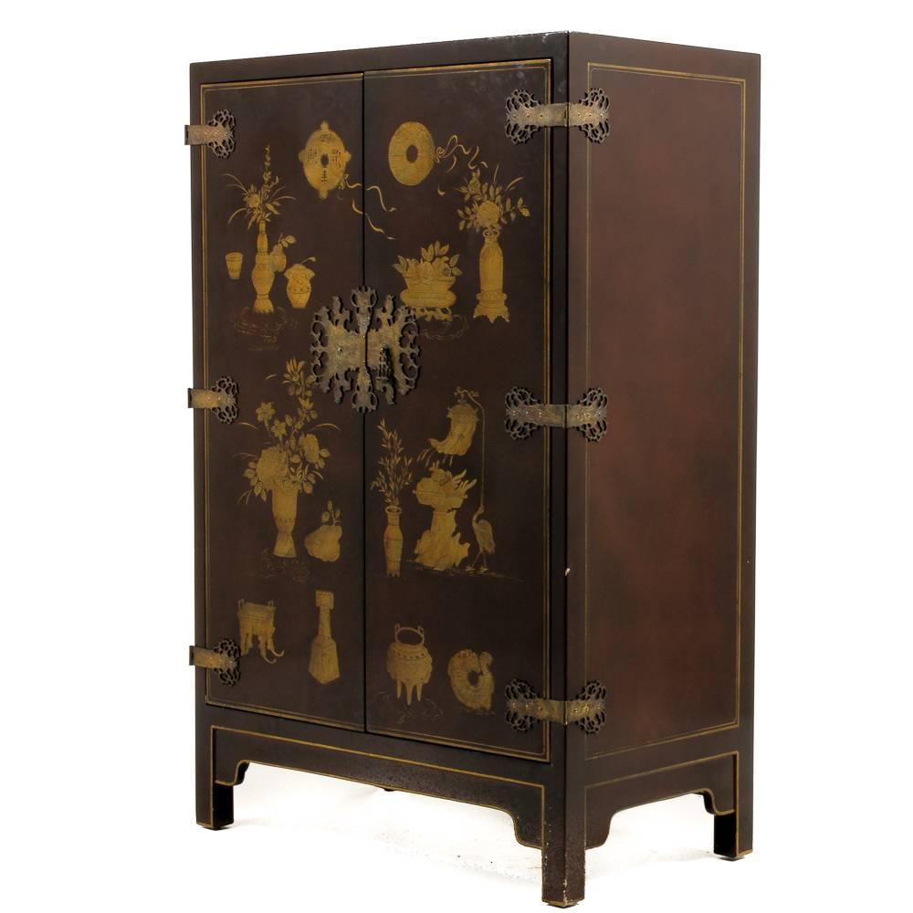 20th Century Vintage Asian Cabinet with Bronze Mounts