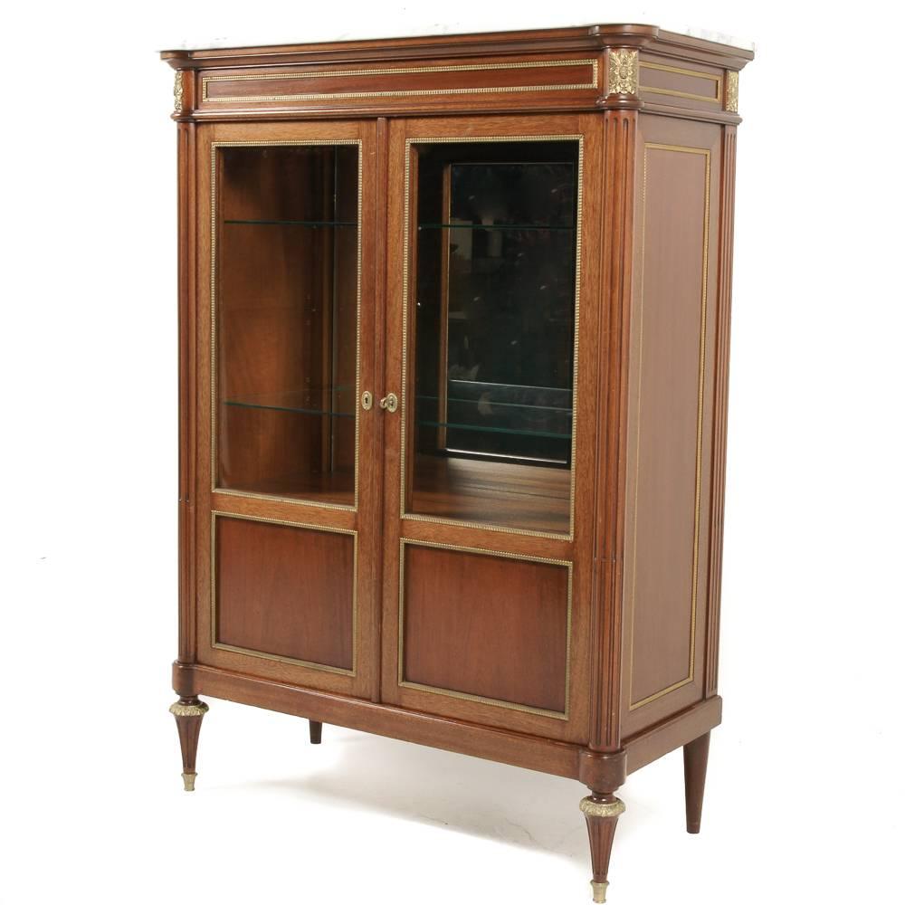 French Louis XVI Style Cabinet with Gilt Mounts 1