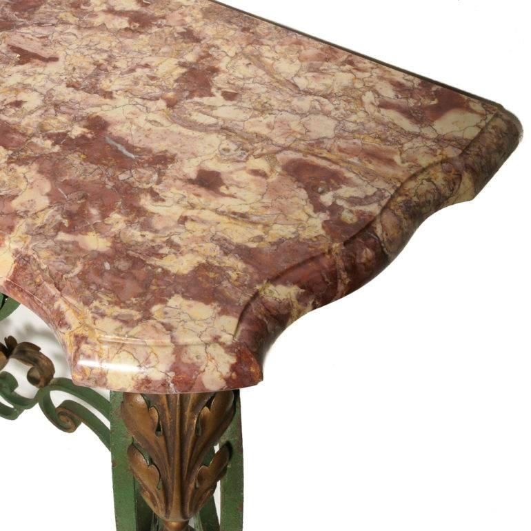 iron and marble console table