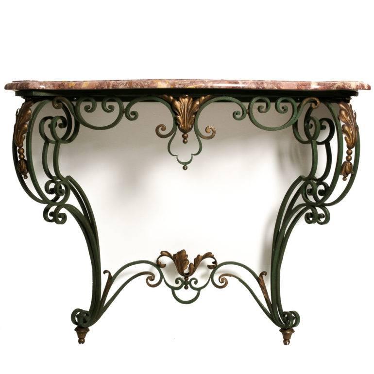 french marble console table
