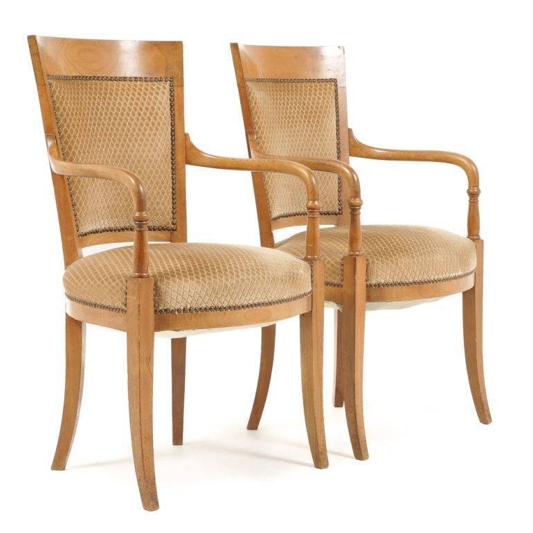 20th Century Pair of French Empire-Style Armchairs
