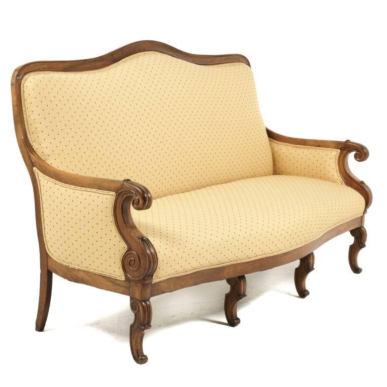 French Louis Philippe Settee In Excellent Condition In Vancouver, British Columbia