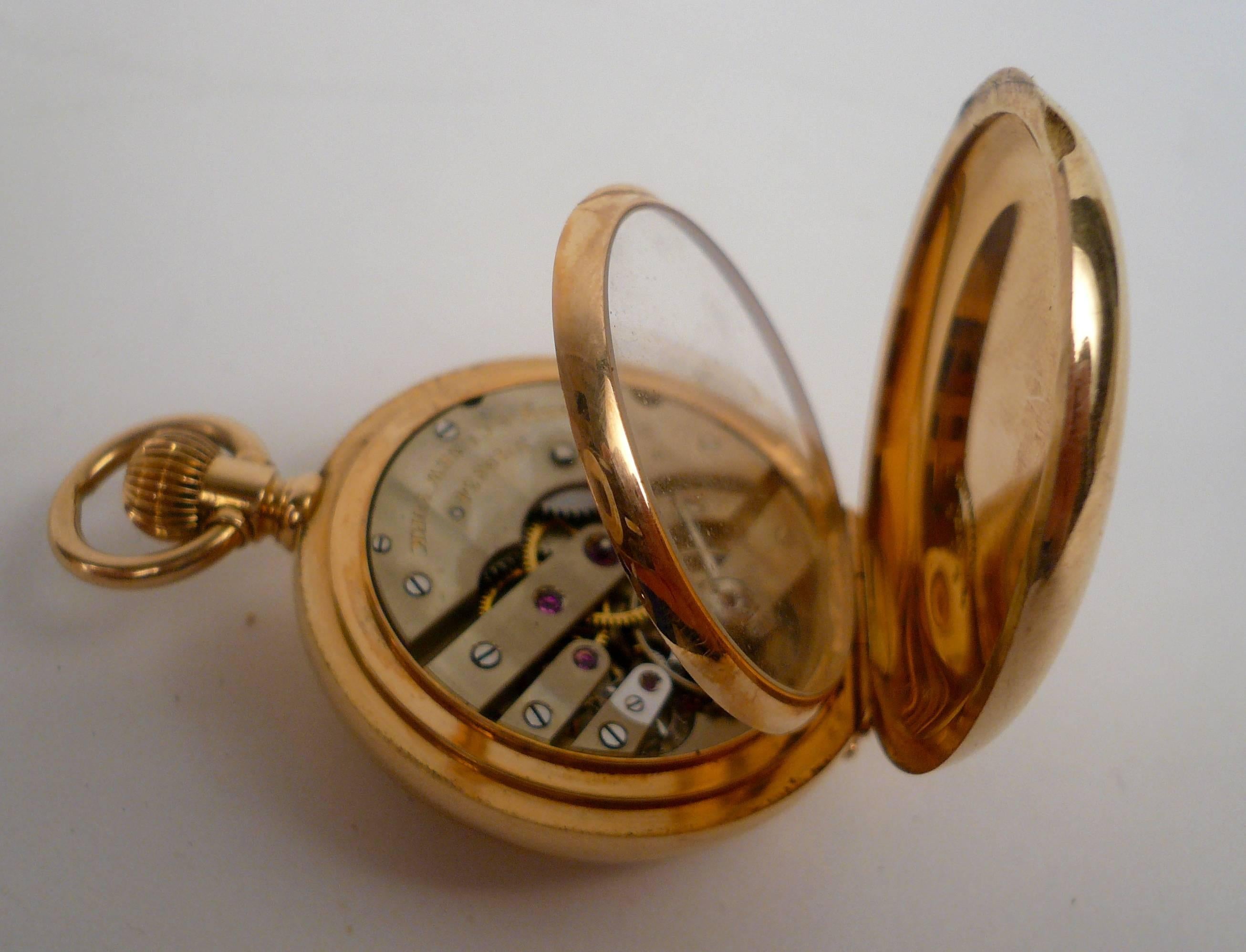 Tiffany & Co. 18 Karat Yellow Gold and Enamel Pendant Watch In Excellent Condition In Pittsburgh, PA