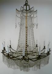 Neoclassical Russian Style Twelve-Light Crystal Chandelier