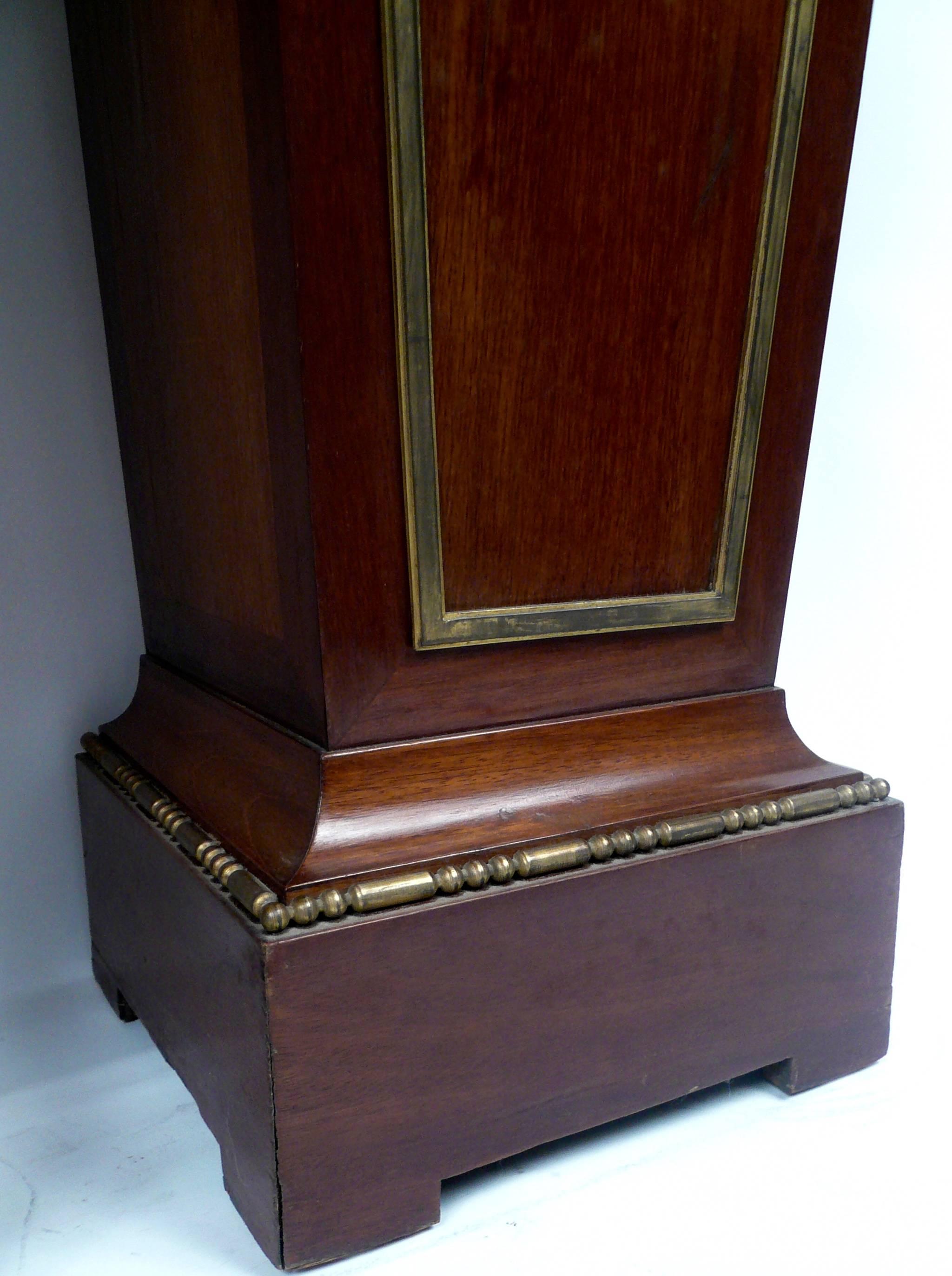 Pair of Louis XVI Style Bronze-Mounted Mahogany Pedestals In Excellent Condition In Pittsburgh, PA